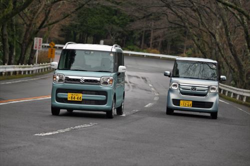 山道で光るスペーシアの走りと燃費