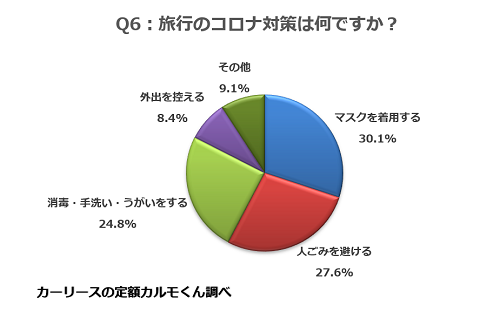 Q6：旅行のコロナ対策は何ですか？