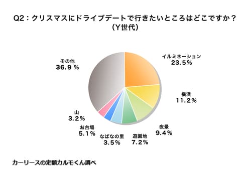 Q2.クリスマスにドライブデートで行きたいところはどこですか_Y世代