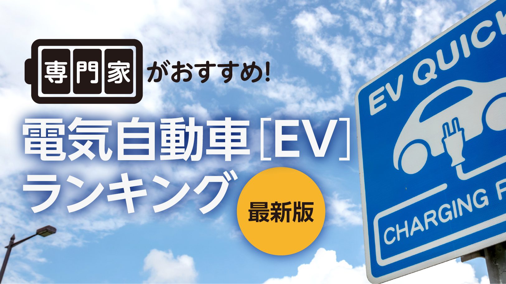 【2024年版】専門家がおすすめ！電気自動車（EV）ランキング