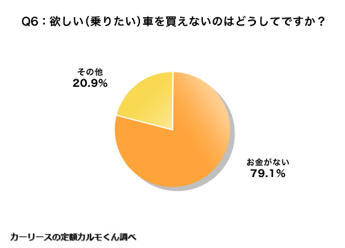 Q6 欲しい乗りたい車を買えないのはどうしてですか