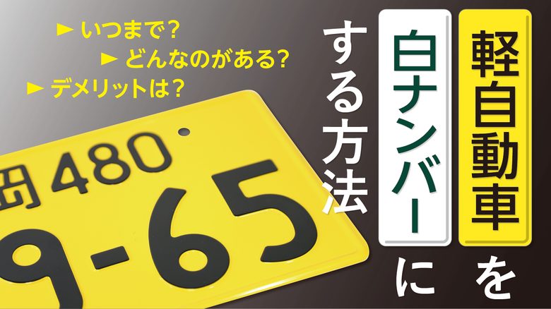 【2023年最新】軽自動車の白ナンバーの種類は？費用や手続き方法について解説